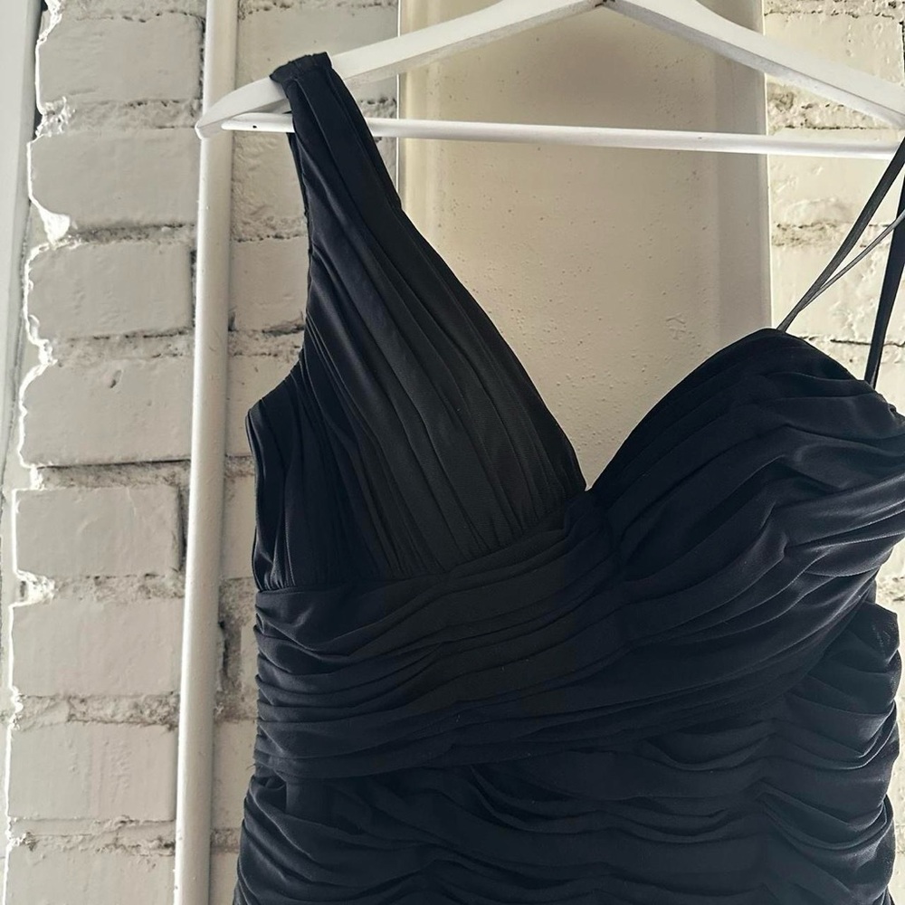 Vintage Le Femme Y2K One Shoulder Little Black Dress - Picture 5 of 8